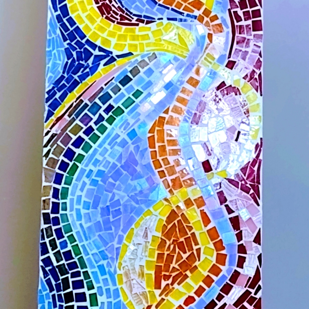 Mosaic glass wall art